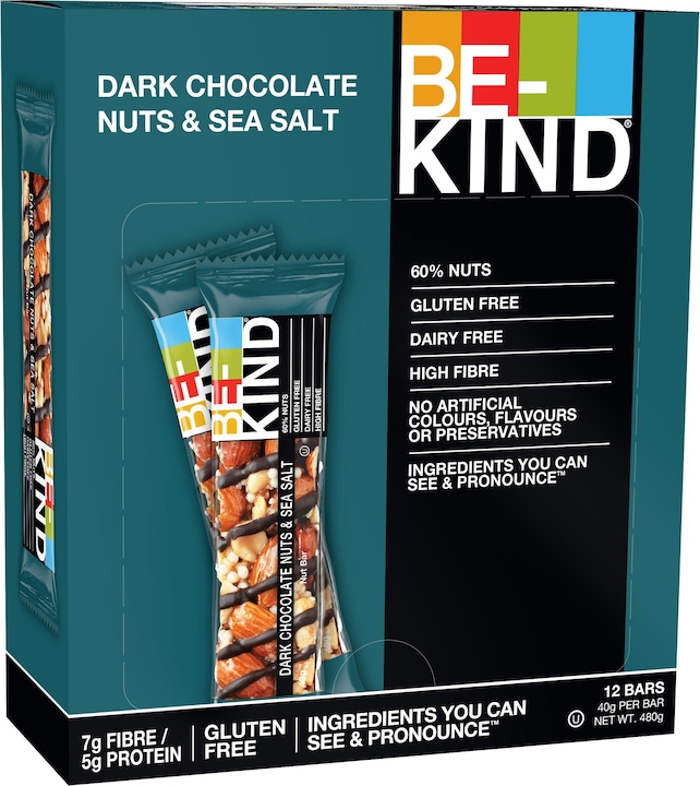 Be-Kind Cioccolato fondente, noci e sale marino (480 g)
