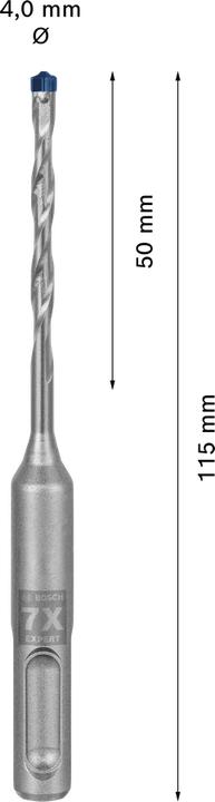 Actual product image Bosch Professional Zubehör EXPERT SDS plus-7X hammer drill bits, 4 x 50 x 115 mm, 10 pcs. (4.0 millimetre)