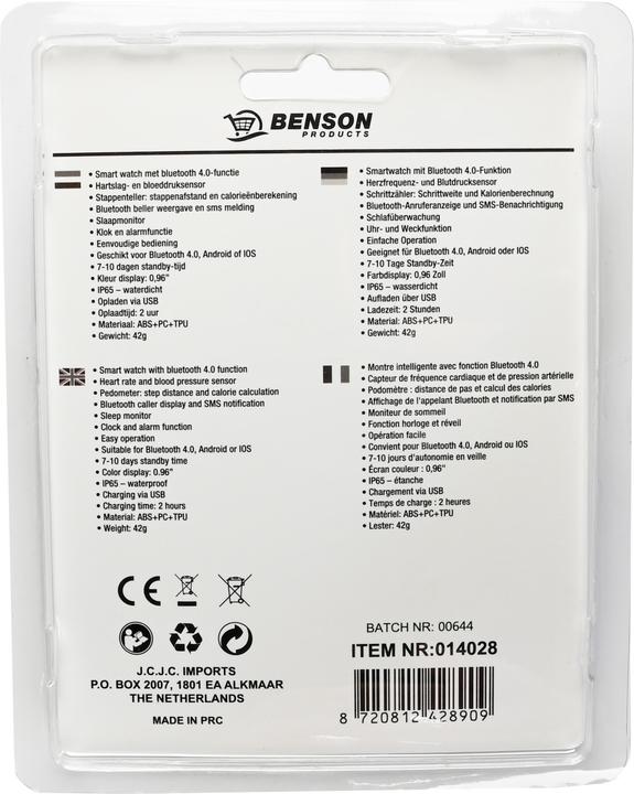 Produktbild Benson Smartwatch schmal