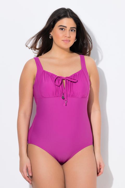 Actual product image Ulla Popken Gathered Bust Cupless Swimsuit (58)