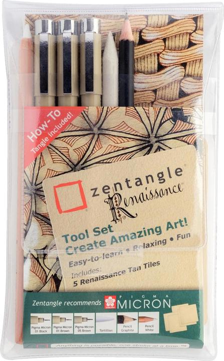 Immagine prodotto Sakura Fineliner Zentangle Renaissance Tool 11-teilig (Bianco, Marrone, Nero, 11x)