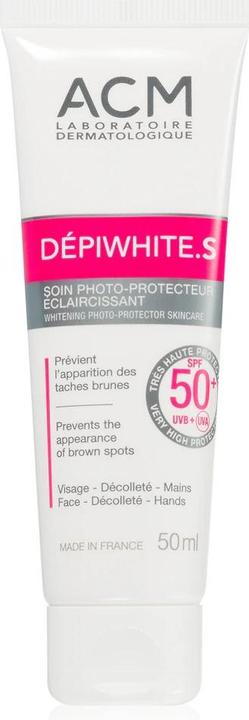 ACM Depiwhite S Protective Cream for Face and Decollete SPF 50+ 50 ml (Sun cream face, SPF 50+, 50 ml)