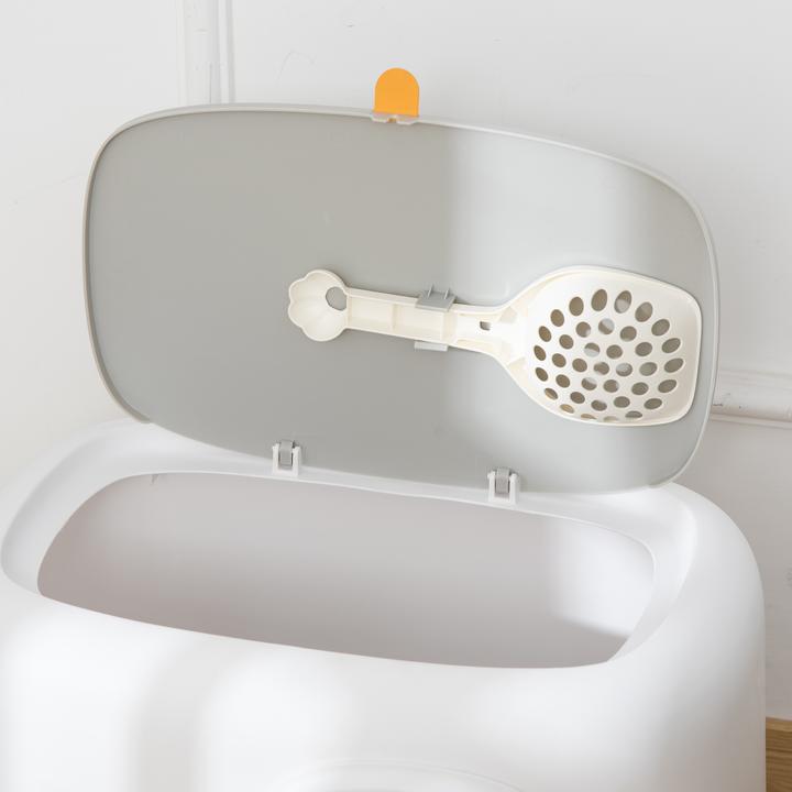 Actual product image PawHut Cat litter tray with compact design (Cat litter box closed)