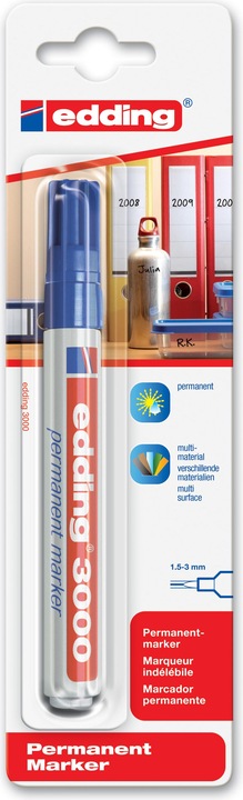 Actual product image Edding Permanent Marker 3000 (Blue, 1.50 mm, 1 x)