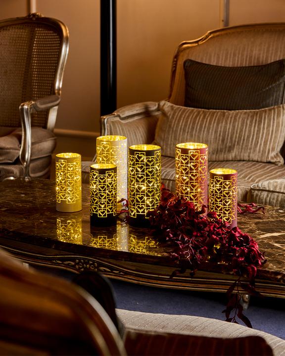 Actual product image Sirius Frida lantern, 20 cm, Bordeaux (11.5 x 11.5 x 22 cm, 1 x)