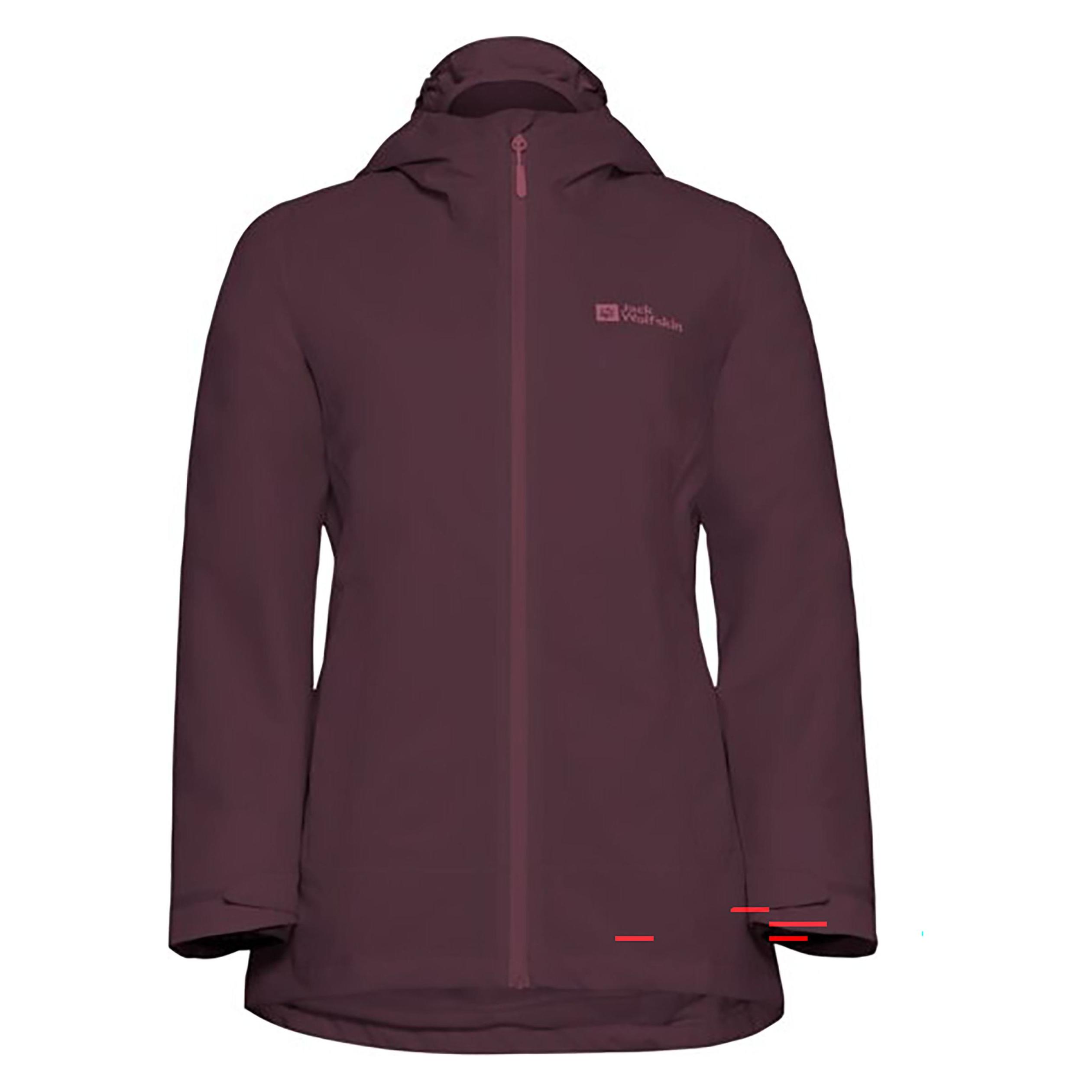 Jack Wolfskin, Damen, Outdoorjacken, Moonrise 3In1 Jkt W (L), Rot, Violett, L