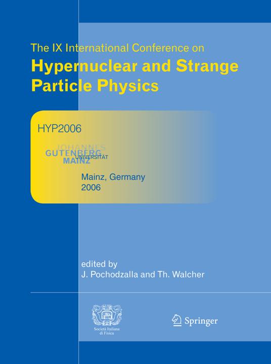 Energie-Label Proceedings of The IX International Conference on Hypernuclear and Strange Particle Physics (Josef Pochodzalla, Thomas Walcher, 2007)