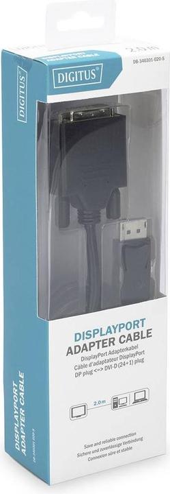 Immagine prodotto Digitus DisplayPort — DVI (2 m, DisplayPort, DVI, 1.1)