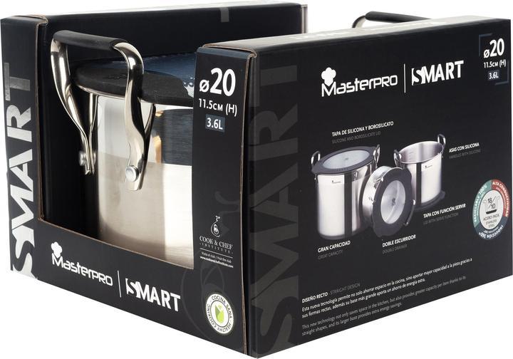Image du produit MasterPRO Casserole avec couvercle (20 cm, Casserole)
