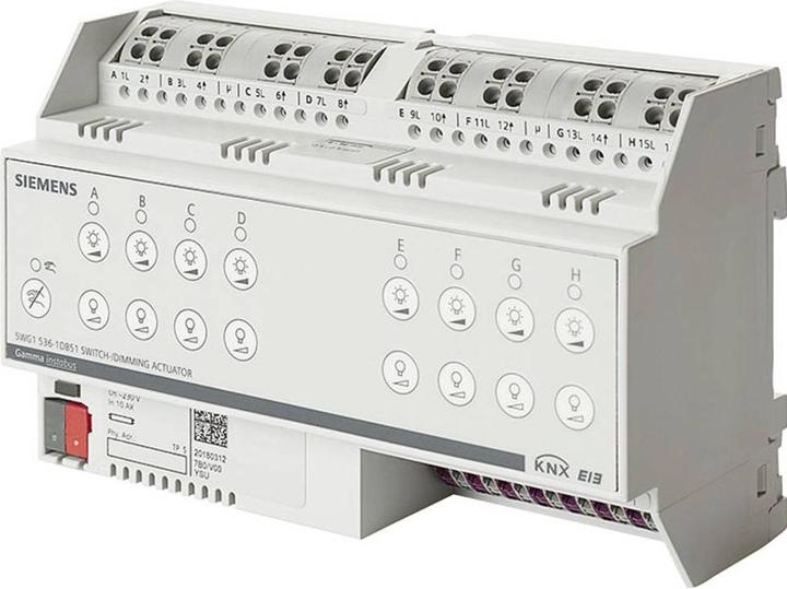 Actual product image Siemens Switch actuator KNX REG 8TE 8output 16A 3680W 5WG1536-1DB51 (Switch actuator)