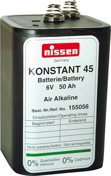 Nissen Batteria KONSTANT 45 6V per luci di cantiere (1 pz., 3R12, 50000 mAh)