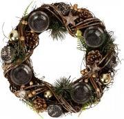 IKO Advent wreath round in gold/brown for tea lights d