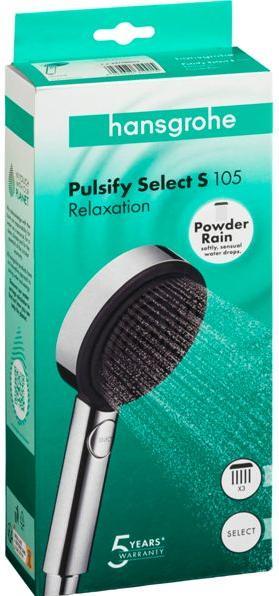 Image du produit hansgrohe Pulsify Select S 105 Relaxation (3 Types de jets, 11.40 l/min)