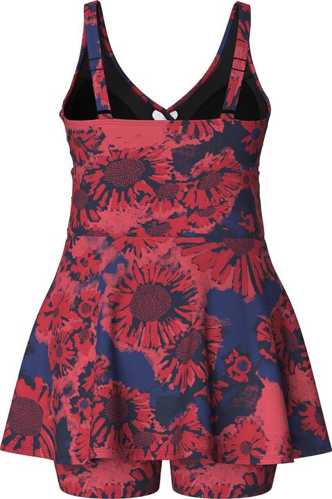 Image du produit Ulla Popken Robe de bain avec short, motif à fleurs et bonnets souples, matière recyclée (44)