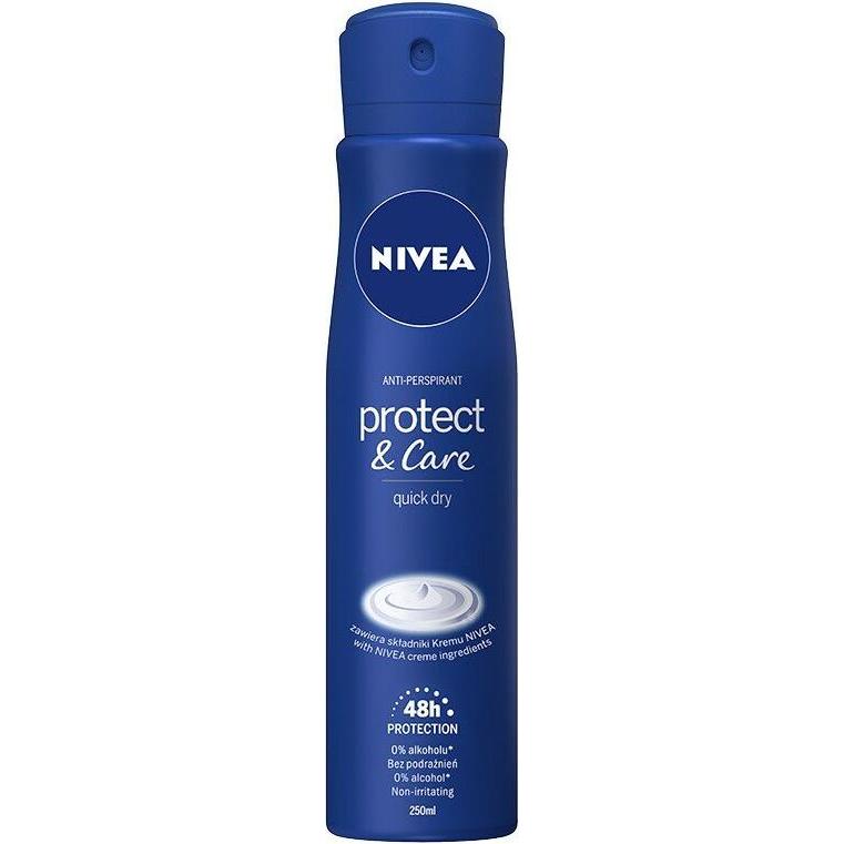 NIVEA, Deo, Protect & Care Antiperspirant 48H 250Ml (Spray, 250 ml)