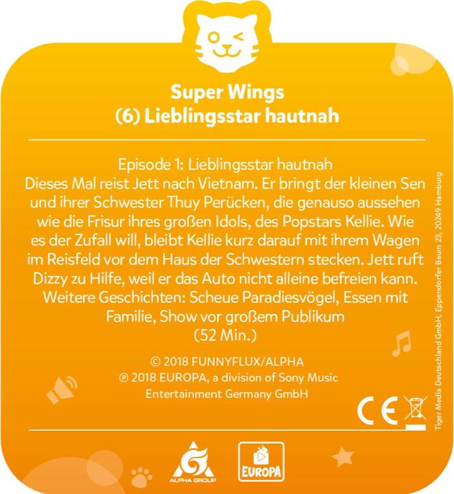 Produktbild Tigermedia tigercard - Super Wings - (6) Lieblingsstar hautnah