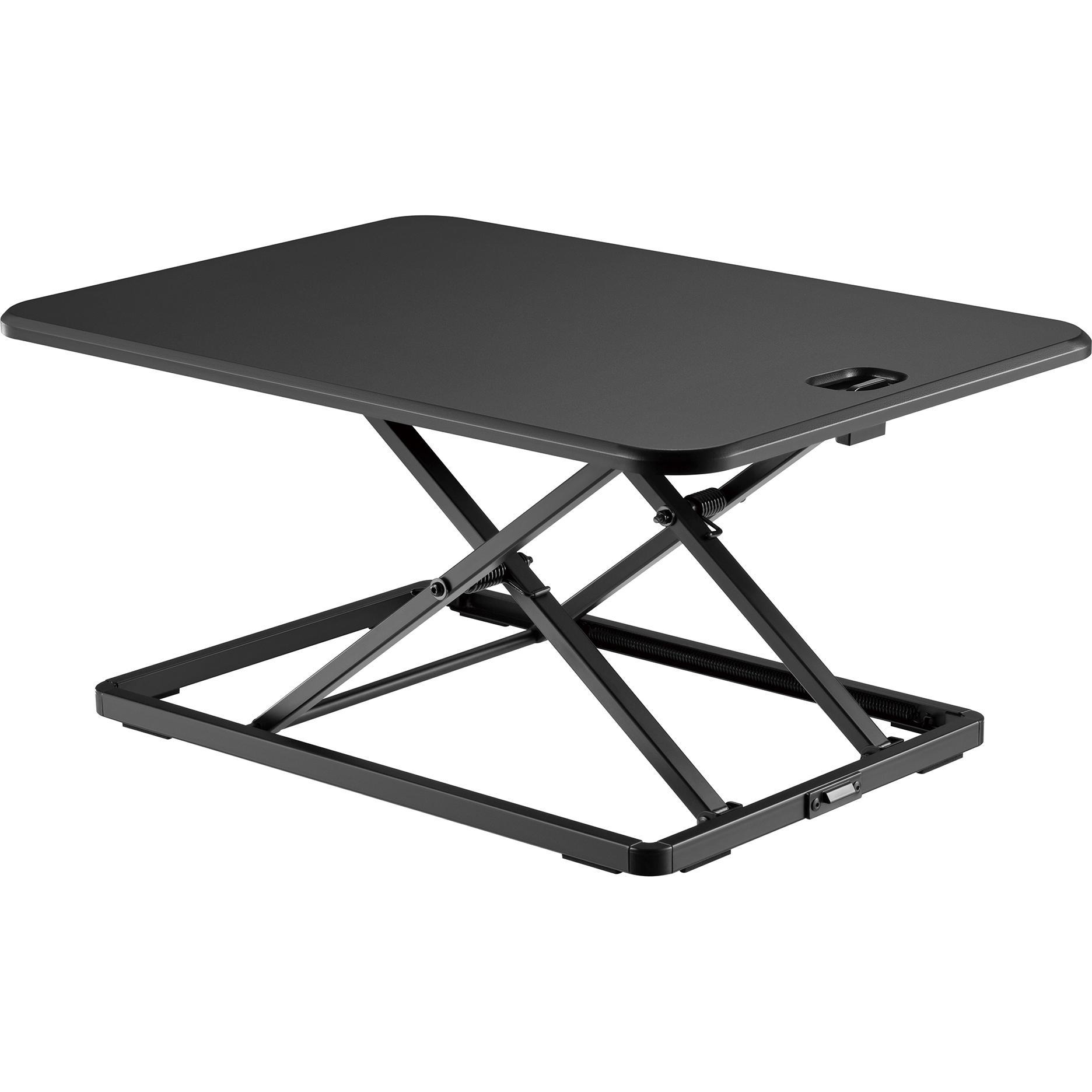 Digitus Ergonomischer Steh/Sitz Schreibtisch-Aufsatz, Monitor Erhöhung, Schwarz