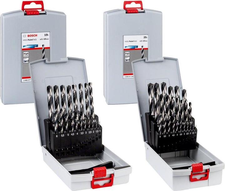 Produktbild Bosch Professional Zubehör HSS-Spiralbohrer-Set PointTeQ, 25-tlg., ProBox, 1–13 mm (1 mm, 1.5 mm, 10 mm, 10.5 mm, 11 mm, 11.5 mm, 12 mm, 12.5 mm, 13 mm, 2 mm, 2.5 mm, 3 mm, 3.5 mm, 4 mm, 4.5 mm, 5 mm, 5.5 mm, 6 mm, 6.5 mm, 7 mm, 7.5 mm, 8 mm, 8.5 mm, 9 mm, 9.5 mm)