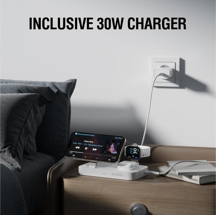 Actual product image 4smarts Wireless Charger Qi2 Ladestation Trident, Induktion (25 W)