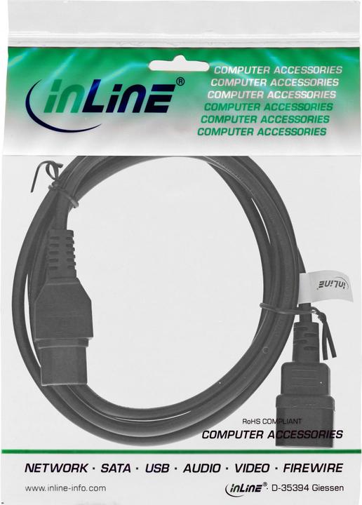 Produktbild InLine Netzkabelverl. (3 m, C15)