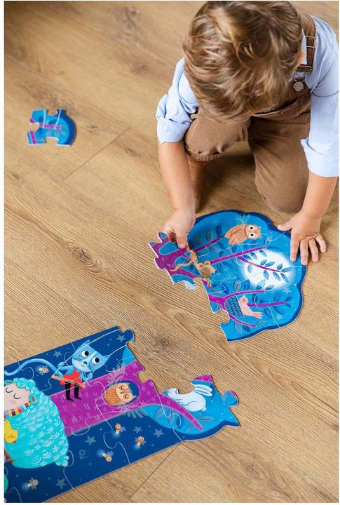 Produktbild Goula Puzzle XXL Glow in the Dark Bauernhof Reversibel 80 x 28 cm 27 Stücke (27 Teile)