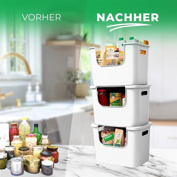 Produktbild Novaliv 2x Aufbewahrungsbox Bad Organizer Kleiderschrank Schubladen Ordnungssystem Weiss Wohnmobil Sc (25 cm, 2x)