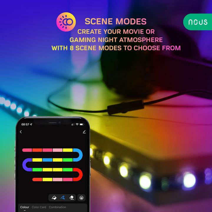 Produktbild Nous LED Strip (RGBIC, 200 cm, Indoor)