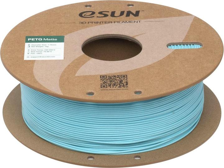 Produktbild eSUN Filament PETG-Matte Hellblau 1.75 mm 1 kg (PETG, 1.75 mm, 1000 g)