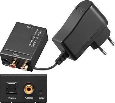 PremiumCord pÅ™evodník z digitálnáho signálu SPDIF a optického Toslink na 2x CINCH (Digital -> Analog)