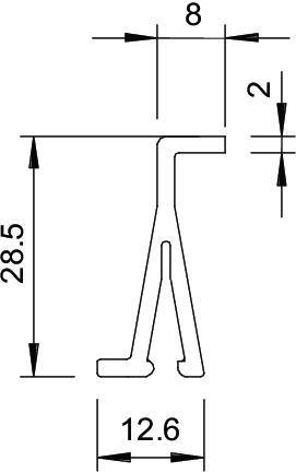 Produktbild OBO Bettermann OBOTrennwandlichtgrau (2000 mm)