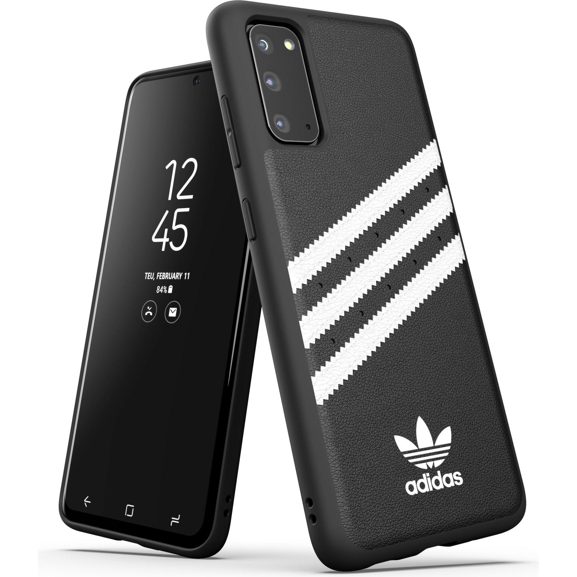 adidas Back Cover Moulded PU Galaxy S20 Schwarz (Samsung Galaxy S20), Smartphone Hülle, Schwarz