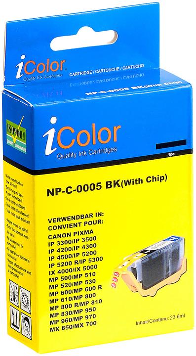 Actual product image IColor Cartridge for CANON (replaces PGI-5BK), with CHIP black (FC)