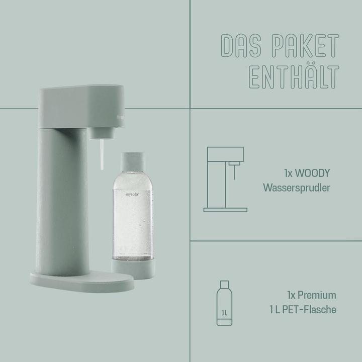 Actual product image Mysoda Incl. flaske - Traekomposit - Dueblå