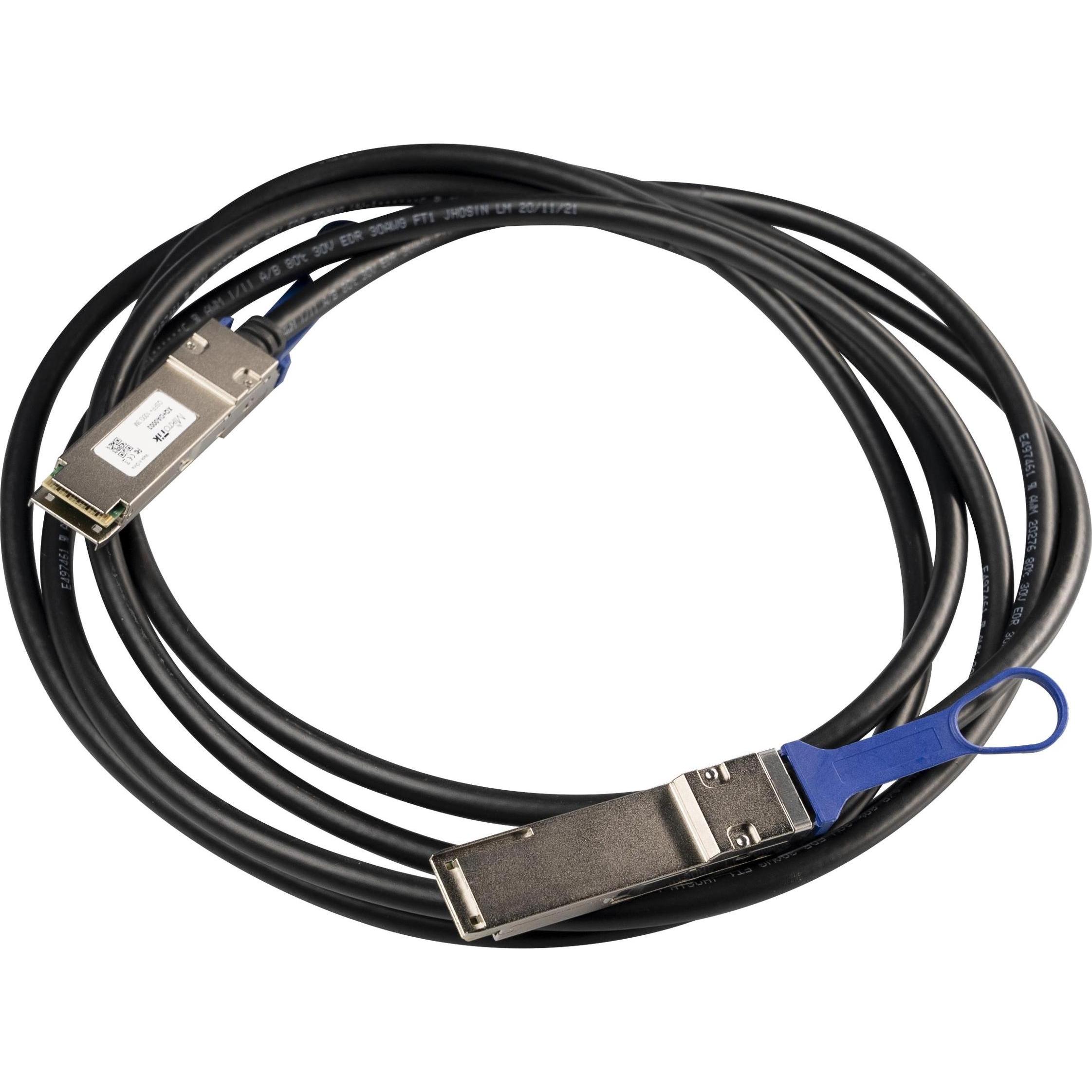 MikroTik Direct Attach Kabel XQ+DA0003 QSFP28/QSFP28 3 m, Transceiver, Schwarz