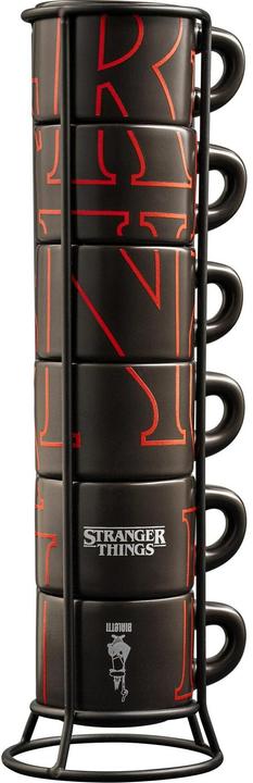 Produktbild Bialetti Espressotasse Stranger Things, Schwarz / Rot, 6 Stück (80 ml, 6 x)