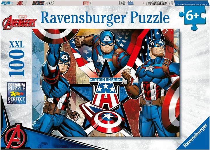 Produktbild Ravensburger Kinderpuzzle 12001073 - Der erste Avenger - 100 Teile XXL Marvel Puzzle für Kinder ab (100 Teile)