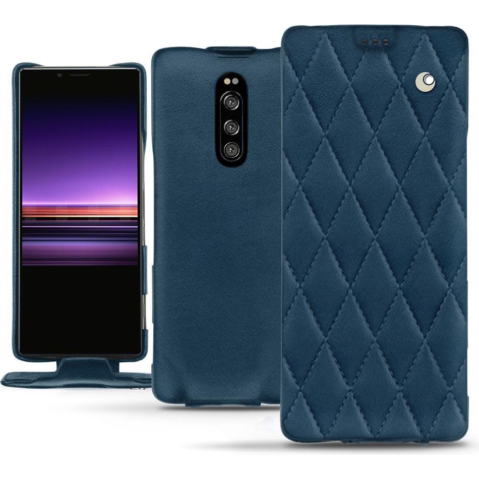 Thumbnail - Noreve Lederschutzhülle vertikal (Sony Xperia 1), Smartphone Hülle, Blau