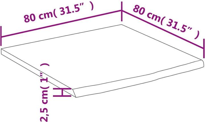 Produktbild vidaXL Schreibtischplatte (80 x 80 cm)