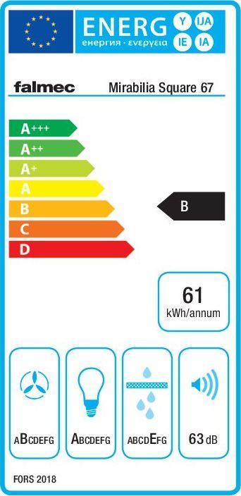 Energie-Label Falmec MIRABILIA S 67 (Inselhaube)