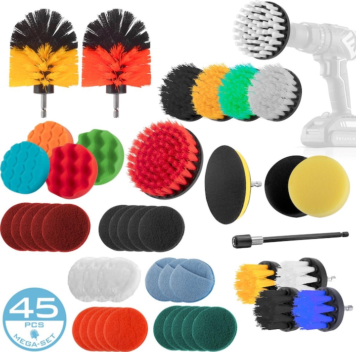 Stahlwerk Set di 45 accessori per spazzole