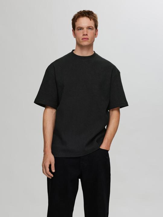 Image du produit Selected Homme Relaxed Fit Waffelmuster T-Shirt (S)