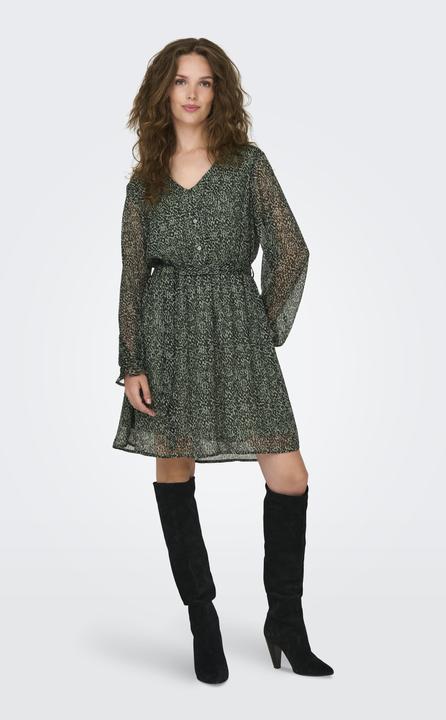 Produktbild JdY Normal geschnitten V-Ausschnitt Elastische Bündchen Kurzes Kleid Kleid (S)