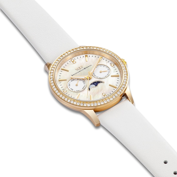 Produktbild Multifunktionen Amidala Echtleder Gelbgold - 34116 (Analoguhr, 38 mm)