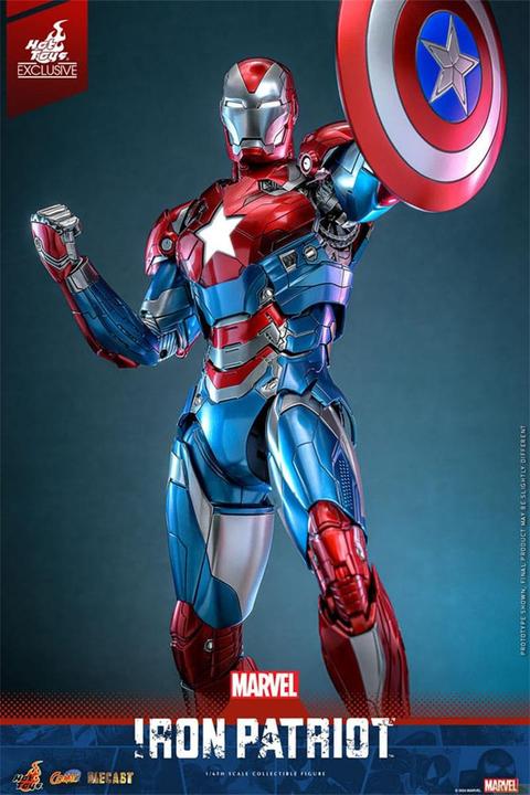 Actual product image Hot Toys Marvel Comic Diecast Masterpiece Action Figure 1/6 Iron Patriot Exclusive 32 cm