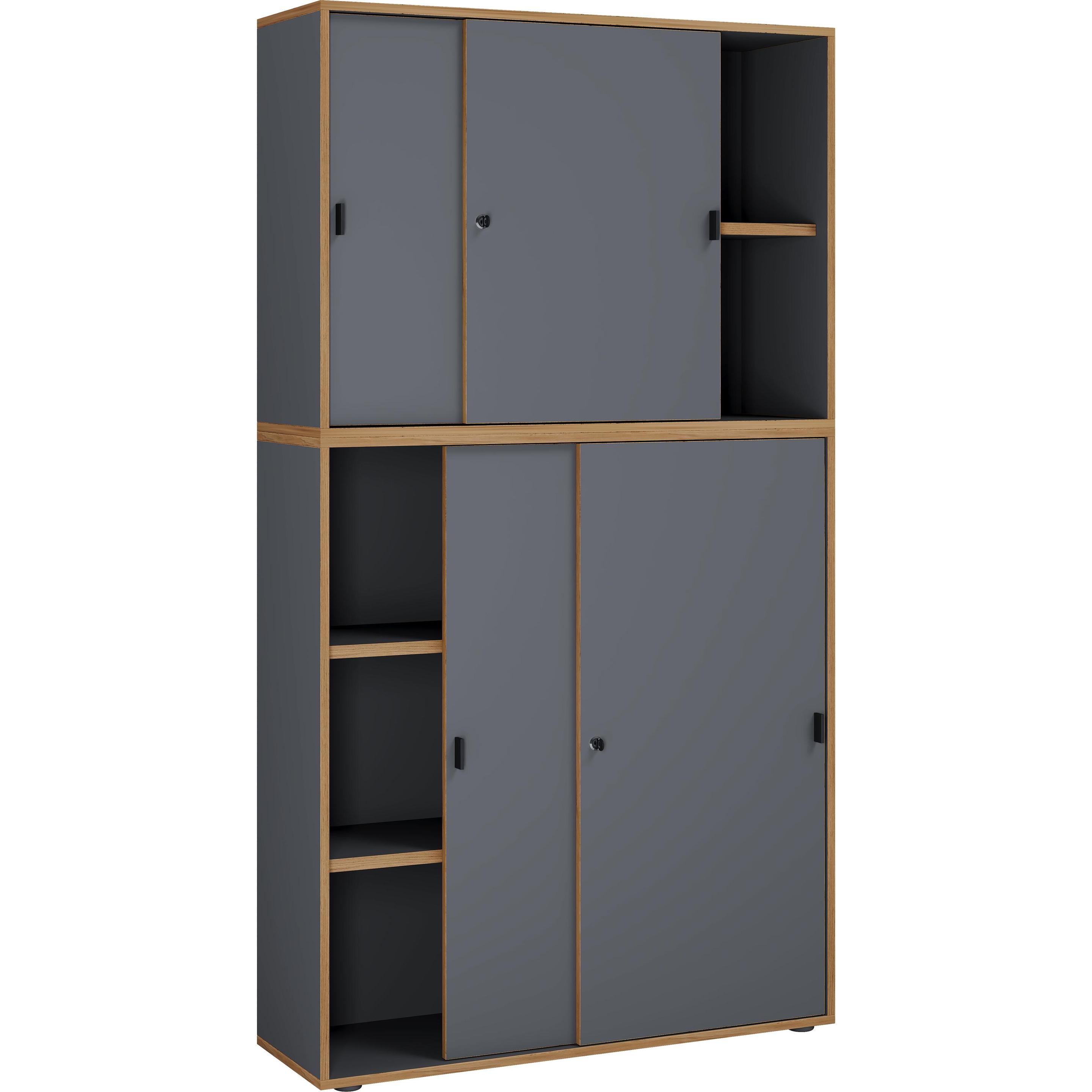 Thumbnail - VCM, Aktenschrank, Büroschrank Schiebetüren Salia 5f B100