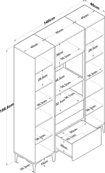Immagine prodotto Skye Decor Mira (140 x 40 x 198,5 cm)