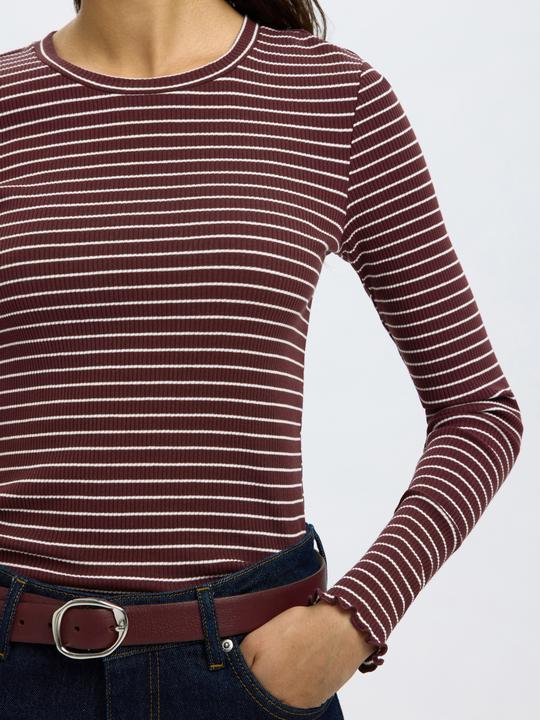 Actual product image Selected Slfanna Ls Crew Neck Tee Str Noos (XXL)