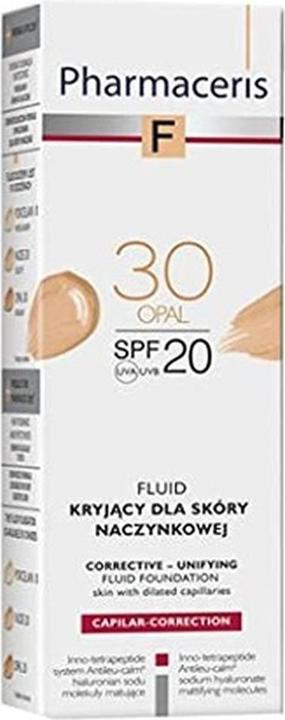Immagine prodotto Pharmaceris F, liquido coprente per la correzione dei capillari, SPF 20, 30 Opale, 30 ml (Opale)