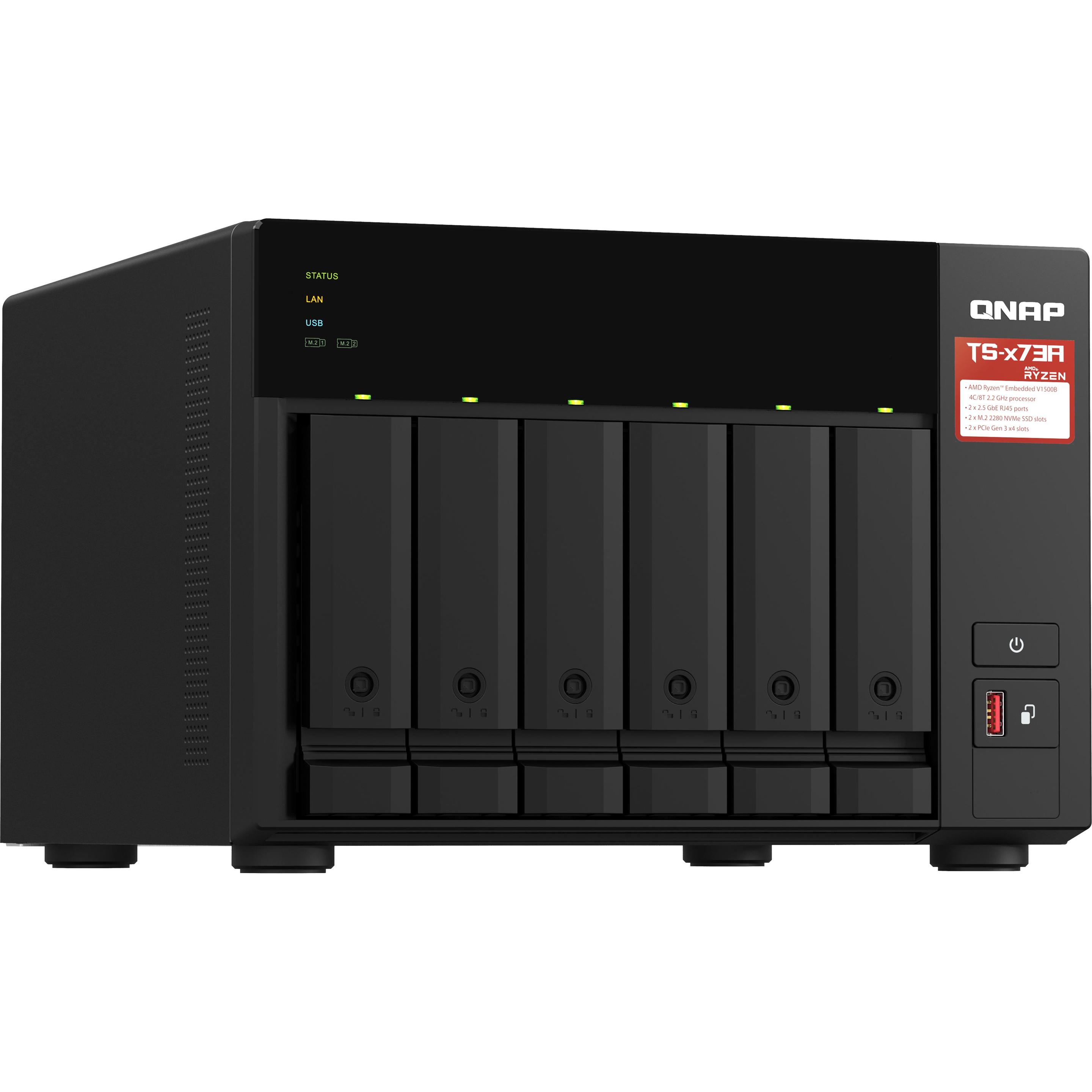 QNAP TS-673A-8G (0 TB), NAS, Schwarz
