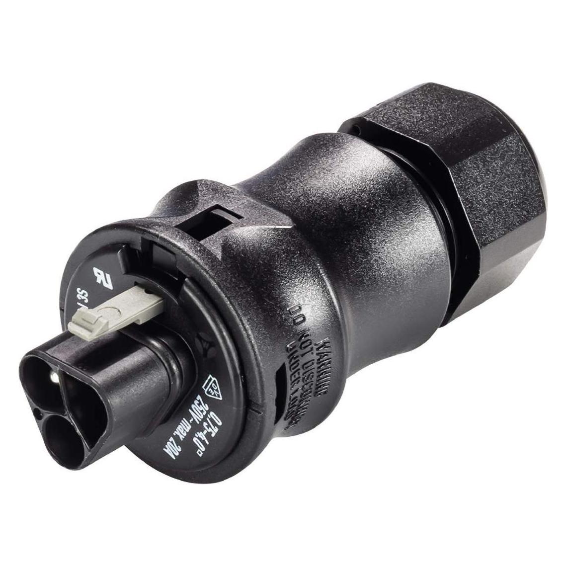 Wieland 96.032.4153.1 Gesis IP68, 3-polige Stekker M Luchtschroefpers 10 - 14 Mm, Zwart, Kabels + Stekkers, Zwart